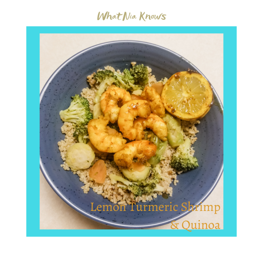 Easy Quinoa Recipe Lemon Turmeric Shrimp What Nia Knows 